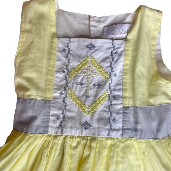 Well Dressed Wolf Yellow/Gray Cross Tunic Set- 3T - Picture 10 of 16